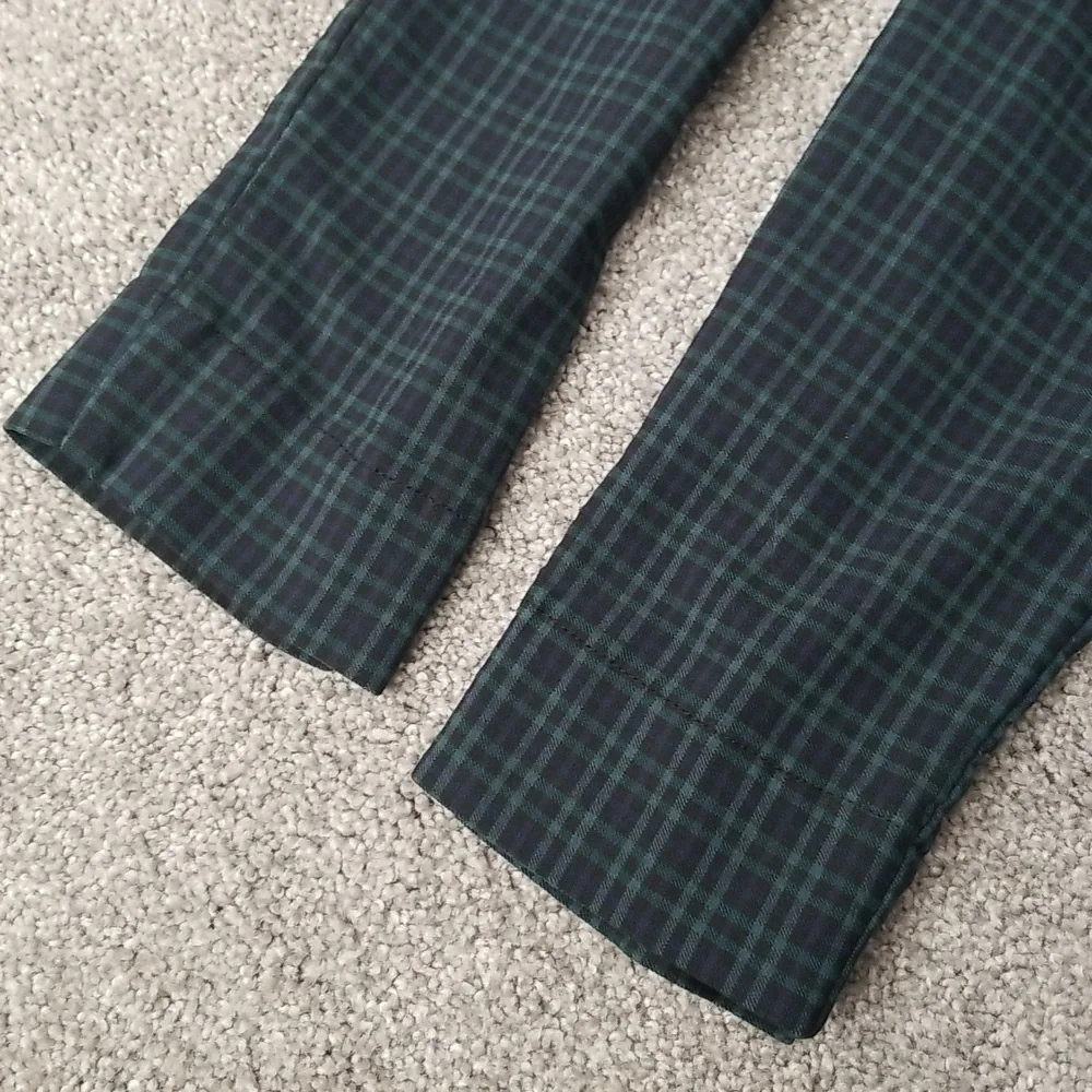 #R - Hollister Women Ultra High Rise Plaid Pants Blue Green Black Size S - Picture 8 of 11